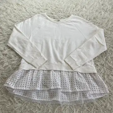어나더 에디션 유나이티드 애로우즈 밑단 프릴 맨투맨 상의