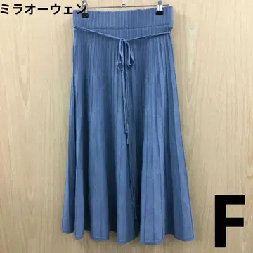 미라 오웬 리본 롱 스커트 F0805B14
