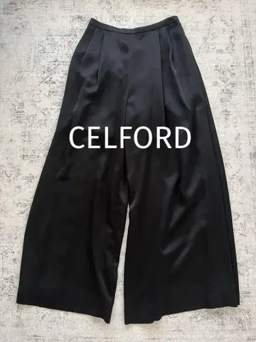 [ CELFORD ] 새틴 와이드 팬츠