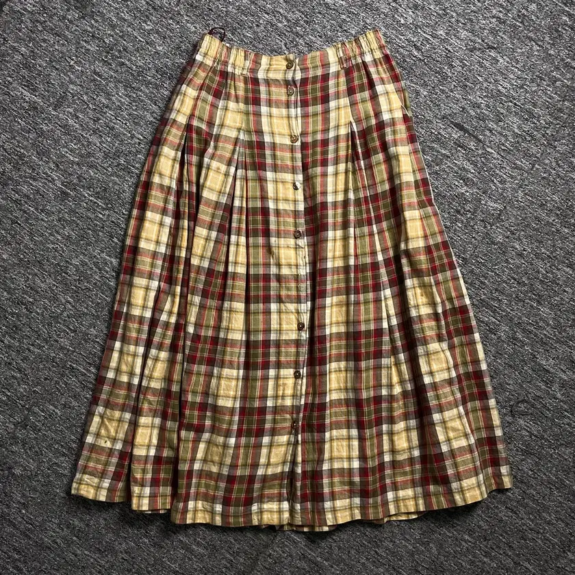 【BAON】Tenno banding vintage check long skirt BAON】Tenno banding vintage check long skirt (BAON/スカート