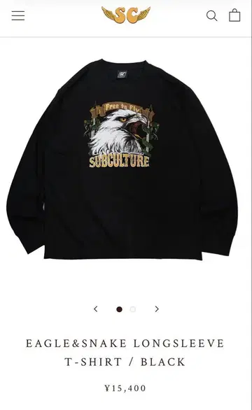 EAGLE&SNAKE LONGSLEEVE T-SHIRT / BLACK