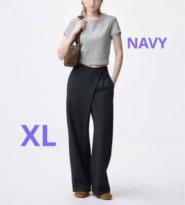 택 포함 새상품 GU 랩 슬랙스 Z+E NAVY XL