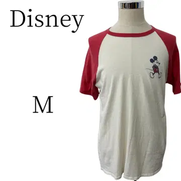 Disney 디즈니 화이트 x 빨간색 티셔츠 M