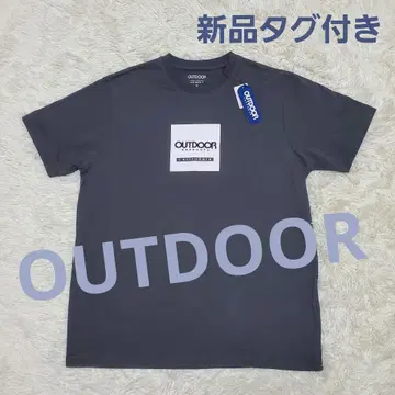 택 포함 새상품 OUTDOOR BOX 자수 로고 반팔 티셔츠 그레이