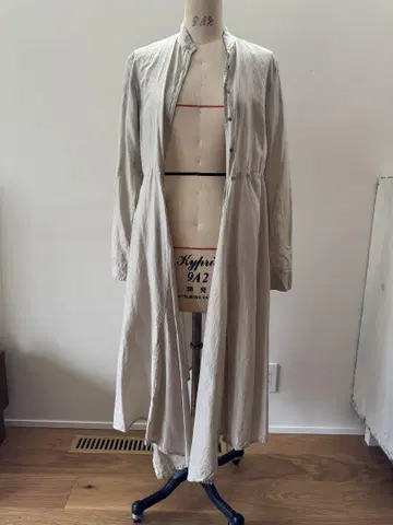 베이지 셔츠 원피스 긴팔