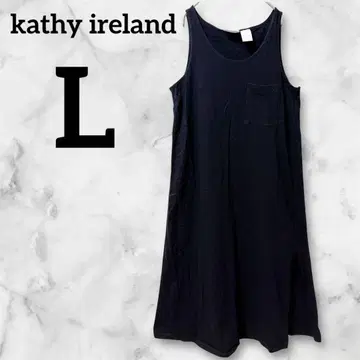 kathy ireland 슬리브리스 롱 원피스 [L] 블랙 해외 여름