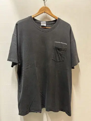 90년대 Hanes 포켓 티셔츠 블랙 티셔츠 XL 소매 싱글 기업