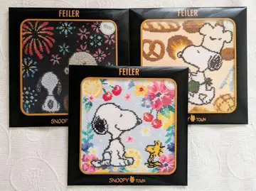 FEILER x 스누피 신상 손수건 3매 세트