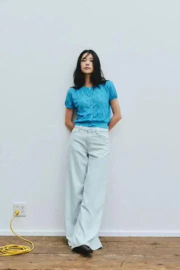 미사용 새상품 ZARA 2025년 텍스처 니트탑