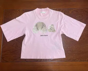 Palm Angels 테디베어 프린트 숏 기장 T셔츠 xxs