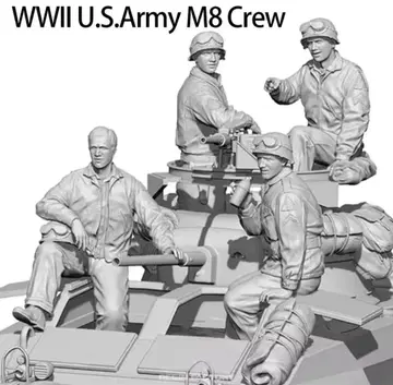 1/35 제2차 세계 대전 미군 M8 크루 세트 T204