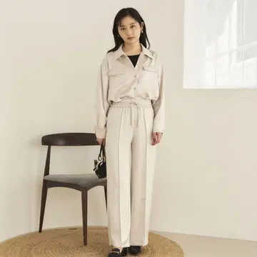 Sirin 시린 빈티지 새틴 셔츠 블라우스 에크루 아이보리