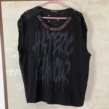HYSTERIC GLAMOUR 슬리브리스 T셔츠 블랙