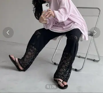 wee9s 레이스 팬츠 사이즈 1 블랙