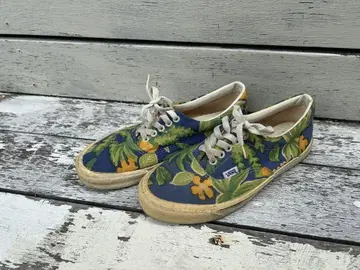 빈티지 80년대 Vans 네이비 플라워 패턴 스니커즈