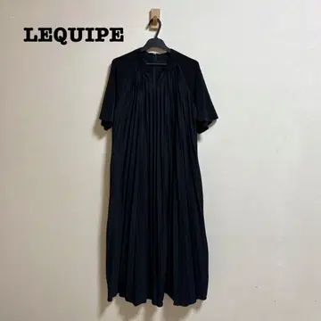 새상품급 LEQUIPE V넥 플리츠 원피스