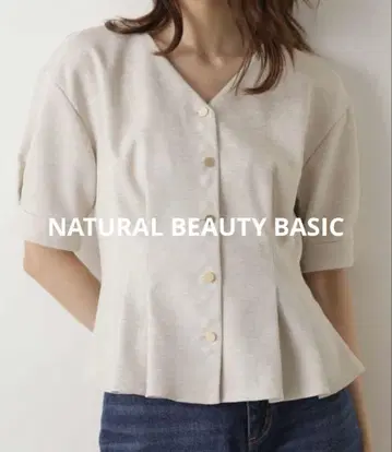 린넨 라이크 카세트 블라우스 NATURAL BEAUTY BASIC