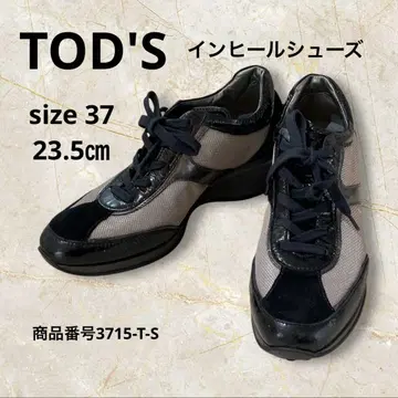 TOD'S 통굽 인힐 슈즈 23cm 메쉬 나일론 스웨이드