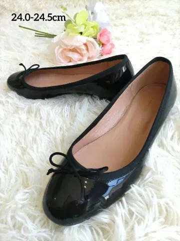 고품질 파비오 루스코니 플랫슈즈 펌프스 블랙 24.0cm-24.5cm