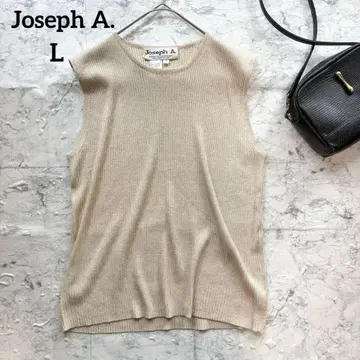 [ Joseph A. ] 조셉에이 실크 라메 골드 슬리브리스 리브 니트