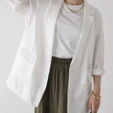 새상품 라운지 드레스 화이트 자켓