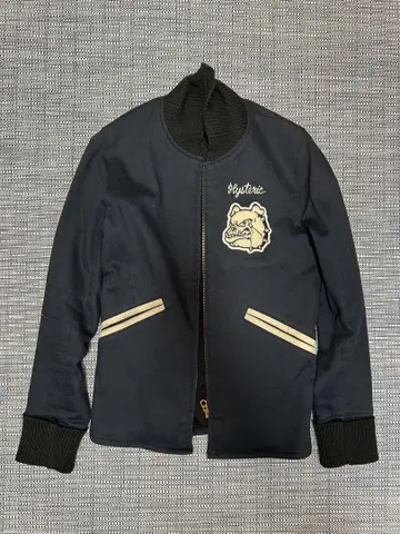 HYSTERIC GLAMOUR 네이비 바시티 자켓 S