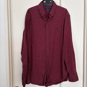 Ralph Lauren 빨검 체크 버튼 다운 셔츠 XL
