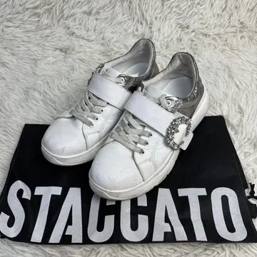 STACCATO 화이트 스니커즈 스트랩 23.5