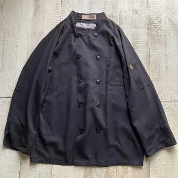 CHEF DESIGNS 쿡 셔츠 M 블랙 온두라스 산 CHEF 디자인