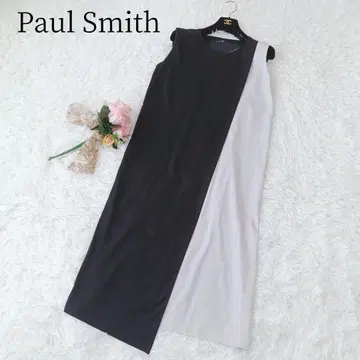 [Paul Smith/폴스미스] 롱 원피스 바이컬러 슬리브리스