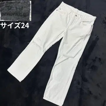 론 헤르만 빈티지 크러쉬 가공 청바지 화이트 계열 사이즈 24