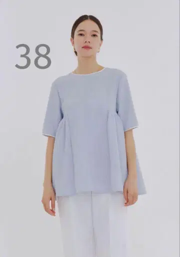yori 후쿠레 사이드 개더 블라우스 라이트 색스 38