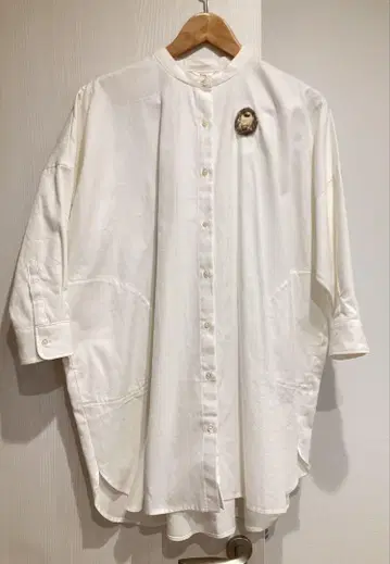 juno embroidery 고슴도치 자수 롱 셔츠