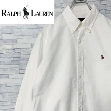 랄프 로렌 Ralph Lauren 긴팔 셔츠 자수 로고 화이트 M