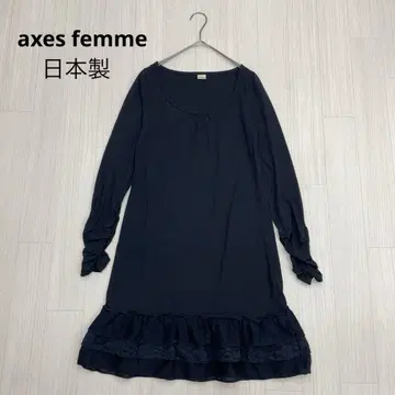 axes femme 엑시즈팜 프릴 레이스 튜닉 원피스