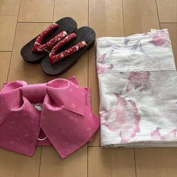 [당일 발송] 유카타 세트 오비, 조리 포함