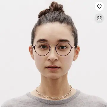 JINS 안경 티크 컬러 렌즈 핑크 보스턴 도수 없음