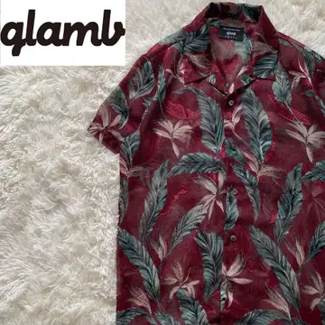 glamb 반팔 시스루 오픈 카라 셔츠 알로하 셔츠 컨디션 최상 레어