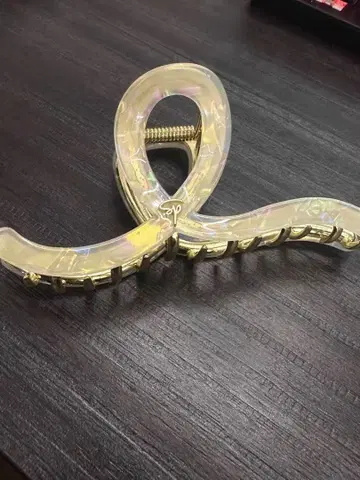 투명 골드 헤어 클립