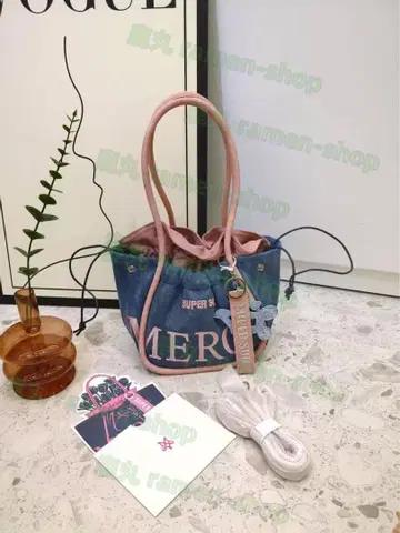 merge 데님 블루 숄더백