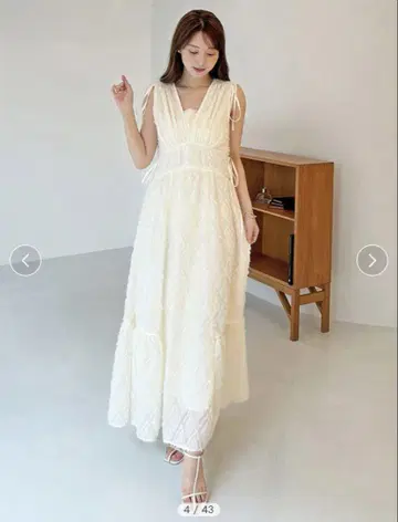 Snidel 자카드 드로스트 디테일 원피스