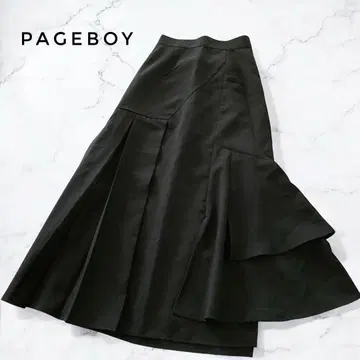 [인기] PAGEBOY 페이지 보이 언발란스 캉캉 스커트 블랙