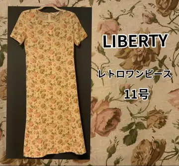 LIBERTY 꽃무늬 반팔 롱 레트로 원피스 11호
