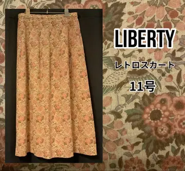 LIBERTY 플라워 프린트 레트로 플레어 스커트 11호