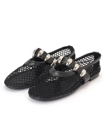 새상품 실버 모티브 메쉬 스트랩 샌들 신발 24cm