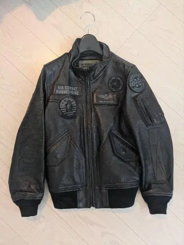 초레어 AVIREX 가죽 자켓 CWU LEATHER TOPGUN