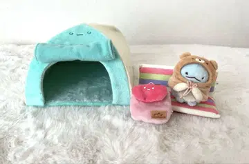 스미코구라시 굿즈 수달과 스미코 캠핑 장면 봉제 인형 캠핑