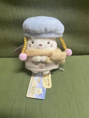 스미코구라시 손바닥 봉제 인형 고양이 머플러 베레모