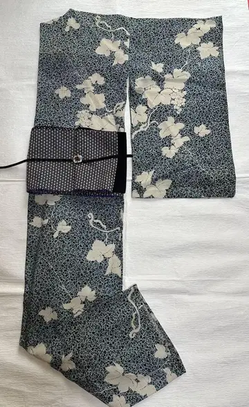 다이쇼 로망 앤티크 여름 기모노 명주 포도 패턴