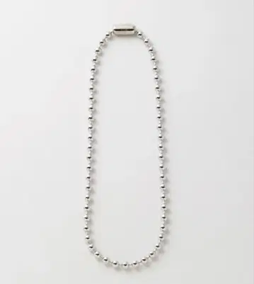 MAYU 5mm ball chain necklace (silver) S